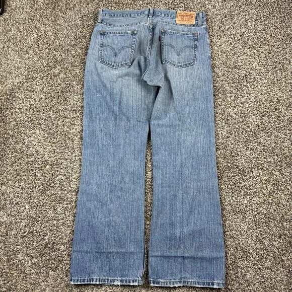 Levis Jeans Mens 34x30 Baggy 527 Bootcut Western Workwear Cotton Y2K Flare - Picture 10 of 12